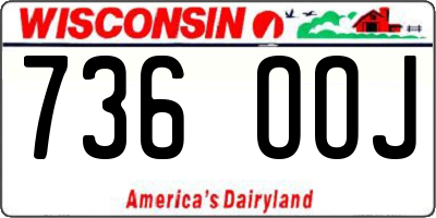 WI license plate 736OOJ