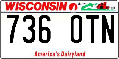 WI license plate 736OTN