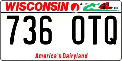 WI license plate 736OTQ