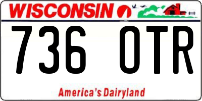 WI license plate 736OTR