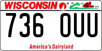 WI license plate 736OUU