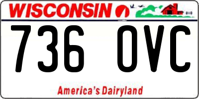 WI license plate 736OVC