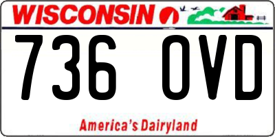 WI license plate 736OVD