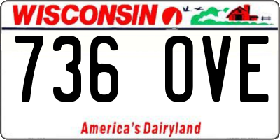 WI license plate 736OVE
