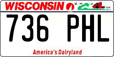 WI license plate 736PHL