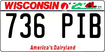 WI license plate 736PIB