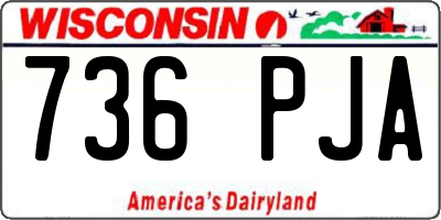 WI license plate 736PJA
