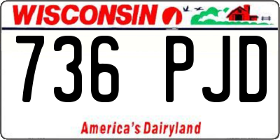 WI license plate 736PJD