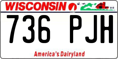 WI license plate 736PJH