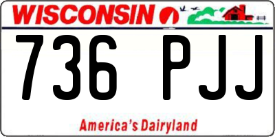 WI license plate 736PJJ