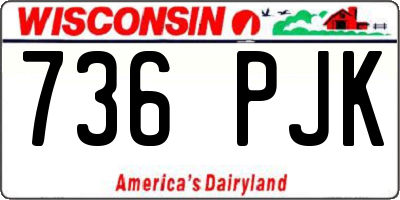 WI license plate 736PJK