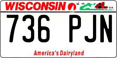 WI license plate 736PJN