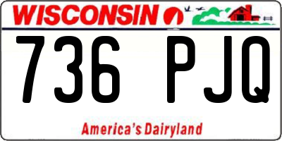 WI license plate 736PJQ