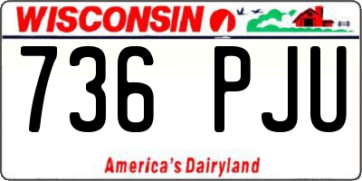 WI license plate 736PJU