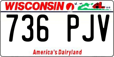 WI license plate 736PJV