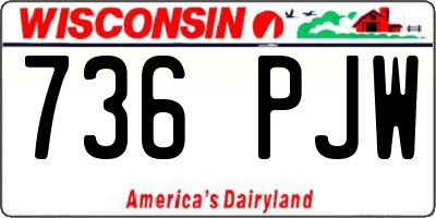 WI license plate 736PJW