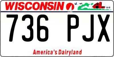 WI license plate 736PJX