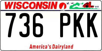 WI license plate 736PKK