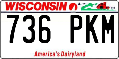 WI license plate 736PKM