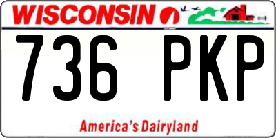 WI license plate 736PKP