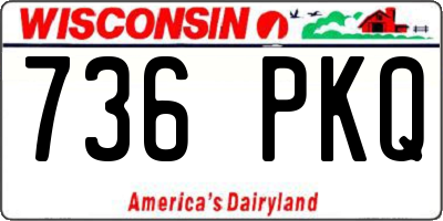 WI license plate 736PKQ