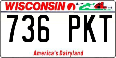 WI license plate 736PKT