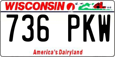 WI license plate 736PKW