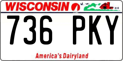 WI license plate 736PKY