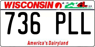 WI license plate 736PLL