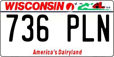 WI license plate 736PLN