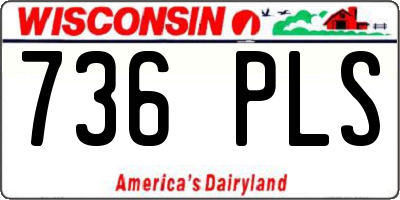 WI license plate 736PLS