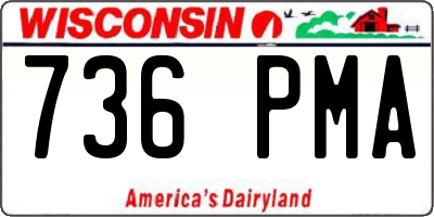 WI license plate 736PMA