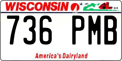 WI license plate 736PMB