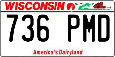 WI license plate 736PMD