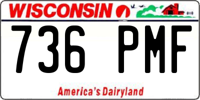 WI license plate 736PMF