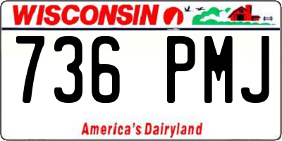 WI license plate 736PMJ