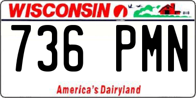 WI license plate 736PMN