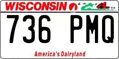 WI license plate 736PMQ