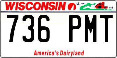 WI license plate 736PMT