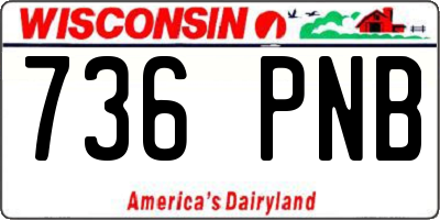 WI license plate 736PNB