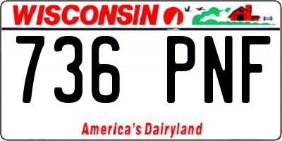 WI license plate 736PNF