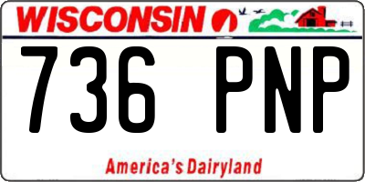 WI license plate 736PNP