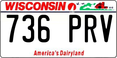 WI license plate 736PRV