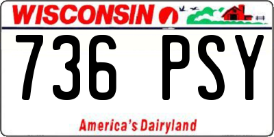 WI license plate 736PSY