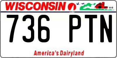 WI license plate 736PTN