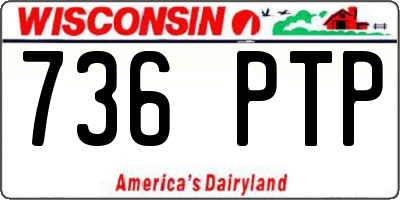 WI license plate 736PTP