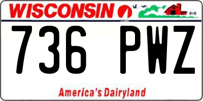 WI license plate 736PWZ