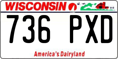 WI license plate 736PXD
