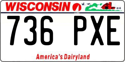 WI license plate 736PXE