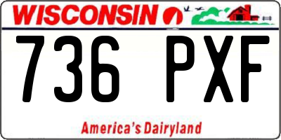 WI license plate 736PXF